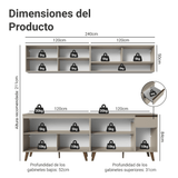 Cocina Integrale 240 cm Crema Nice Madesa 03