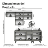 Cocina Integrale 240 cm Gris Nice Madesa 06