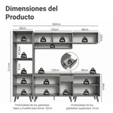 Cocina Integrale 260cm Gris Nice Madesa 02
