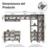 Cocina Integrale 300cm Crema Nice Madesa 09