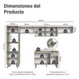 Cocina Integrale 340 cm Crema Nice Madesa 01