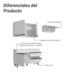 Cocina Compacta 190 x 52 cm 5 Puertas 1 Cajón Blanco Reims Madesa 04