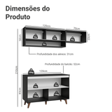 Cocina Compacta 190cm Negro Reims 07