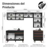 Cocina Integral 250 cm Reims Negro 07