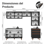 Cocina Integral 250 cm Reims Negro 08