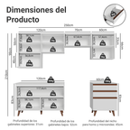 Cocina Integral 250 cm Blanco Reims Madesa