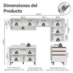 Cocina Integral 250 cm Blanco Reims Madesa