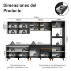 Cocina Integral 310 cm Con Mueble para Horno Negro/Marrón Reims Madesa
