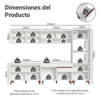 Cocina Integral 310 x 52 cm 11 Puertas 2 Cajones Con Mueble para Horno Blanco Reims Madesa