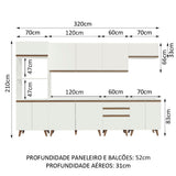 Cocina Integral 320cm Blanco Reims 02