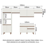 Cocina Integral 330 cm Blanco Reims 01
