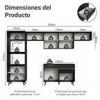 Cocina Integral 330 cm Con Mueble para Horno Negro Reims Madesa