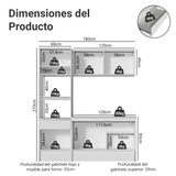 Cocina Compacta 180cm Blanco Topazio 01
