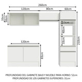 Cocina Integral 260cm Blanco Topazio 01
