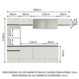 Cocina Integral 300cm Blanco Topazio 01