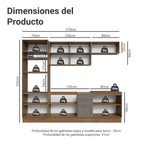 Cocina Integral 270 cm Con Mueble para Horno Marrón/Gris Vik Madesa