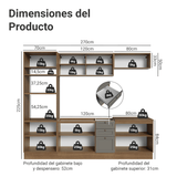 Cocina Integral 270 cm Marrón/Gris Vik Madesa 02