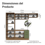 Cocina Integral 270 cm Marrón/Verde Vik Madesa 03