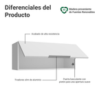 Gabinete Superior para Recámara 80 cm 1 Puerta Basculante Blanco Neo Madesa