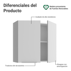 Gabinete Superior para Recámara 70 cm 2 Puertas Blanco Neo Madesa
