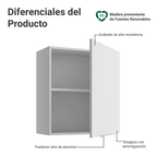 Gabinete Superior para Recámara 60 cm 1 Puerta Blanco Neo Madesa