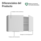 Gabinete Superior para Recámara 120 cm 2 Puertas Blanco Neo Madesa
