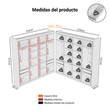 Clóset Esquinero 522 cm 8 Cajones Blanco Venus Madesa