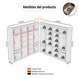 Clóset Esquinero 522 cm 8 Cajones Marrón Venus Madesa
