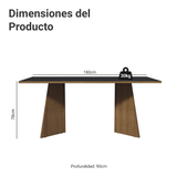 Escritorio Ejecutivo Director 180 cm 5388 Marrón/Negro