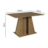 Juego de Comedor Mesa Encimera de Madera 4 Sillas Marrón/Beige Sophie