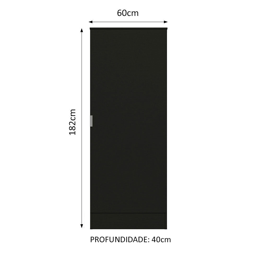 Mueble Lavadero Multiuso 60 cm 1 Puerta Negro Madesa