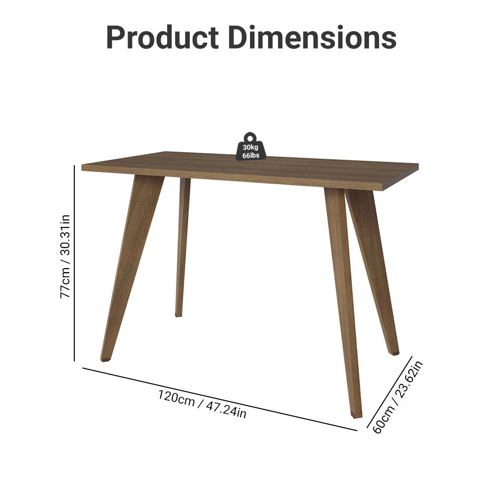 Mesa Auxiliar Multiuso 120cm Marrón con Patas Altas 5319