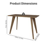 Mesa de Cocina Multiuso 120cm Marrón con Patas Altas 5319