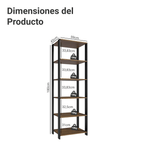 Estante Multiuso 59cm Marrón/Negro Madesa