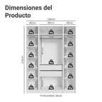 Clóset Modular 160 cm 4 Puertas Blanco Neo Madesa