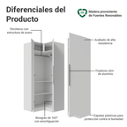 Clóset Modular Esquinero 230 cm 3 Puertas Blanco Neo Madesa