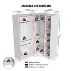 Clóset Modular Esquinero 310 cm 5 Puertas 2 Cajones Blanco Neo Madesa