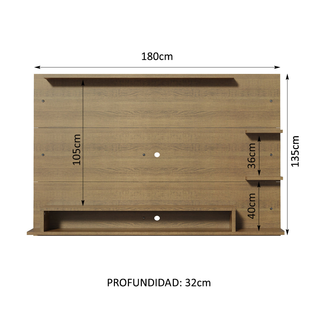 Panel para TV Hasta 60'' Marrón Alfa