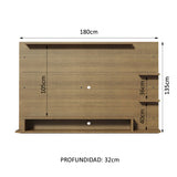 Panel para TV Hasta 60'' Marrón Alfa