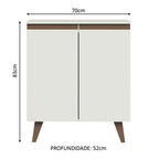 Mueble Estación de Café 70 cm 2 Puertas Blanco Reims Madesa