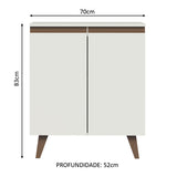 Mueble Estación de Café Reims 70 cm 2 Puertas Blanco