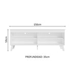 Mueble para TV hasta 65 Pulgadas 150 cm Blanco Turim Madesa