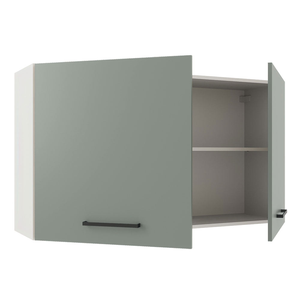 Gabinete Superior Multiuso 120 cm 2 Puertas Blanco/Gris Agata Madesa