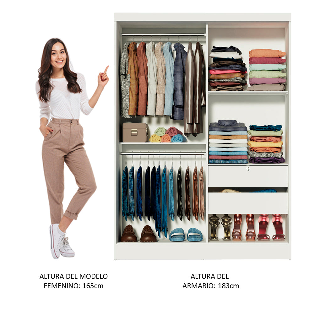 Closet Luke Madesa 2 Puertas Corredizas