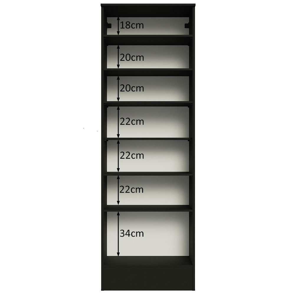 Estante Zapatera 60 cm 1 Puerta Negro Isis Madesa