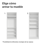 Clóset Modular 80 cm 2 Puertas 4 Cajones Blanco Neo Madesa