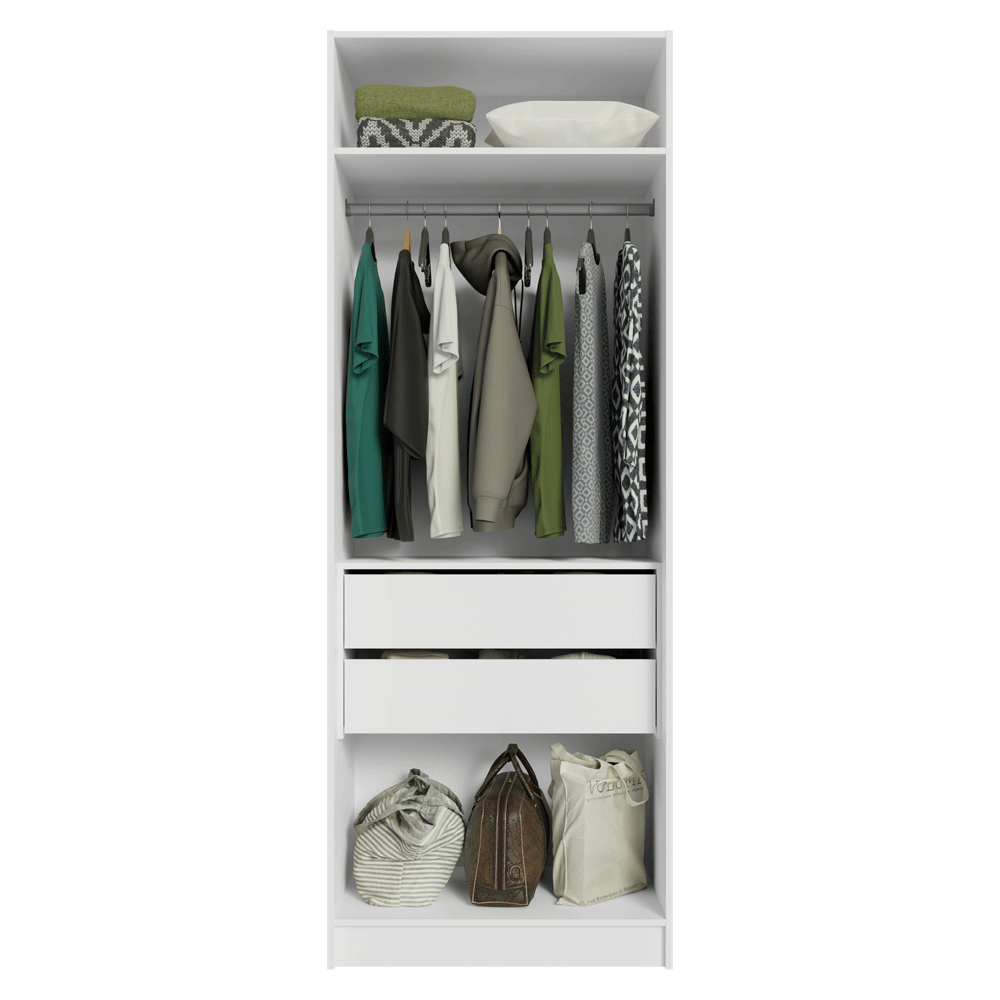 Clóset Modular 80 cm 2 Puertas 4 Cajones Blanco Neo Madesa