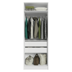 Clóset Modular 80 cm 2 Puertas 4 Cajones Blanco Neo Madesa