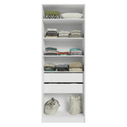 Clóset Modular 80 cm 2 Puertas 2 Cajones Blanco Neo Madesa