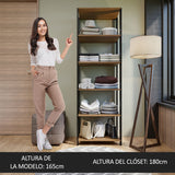 Clóset Abierto 59cm Marrón/Negro Valencia